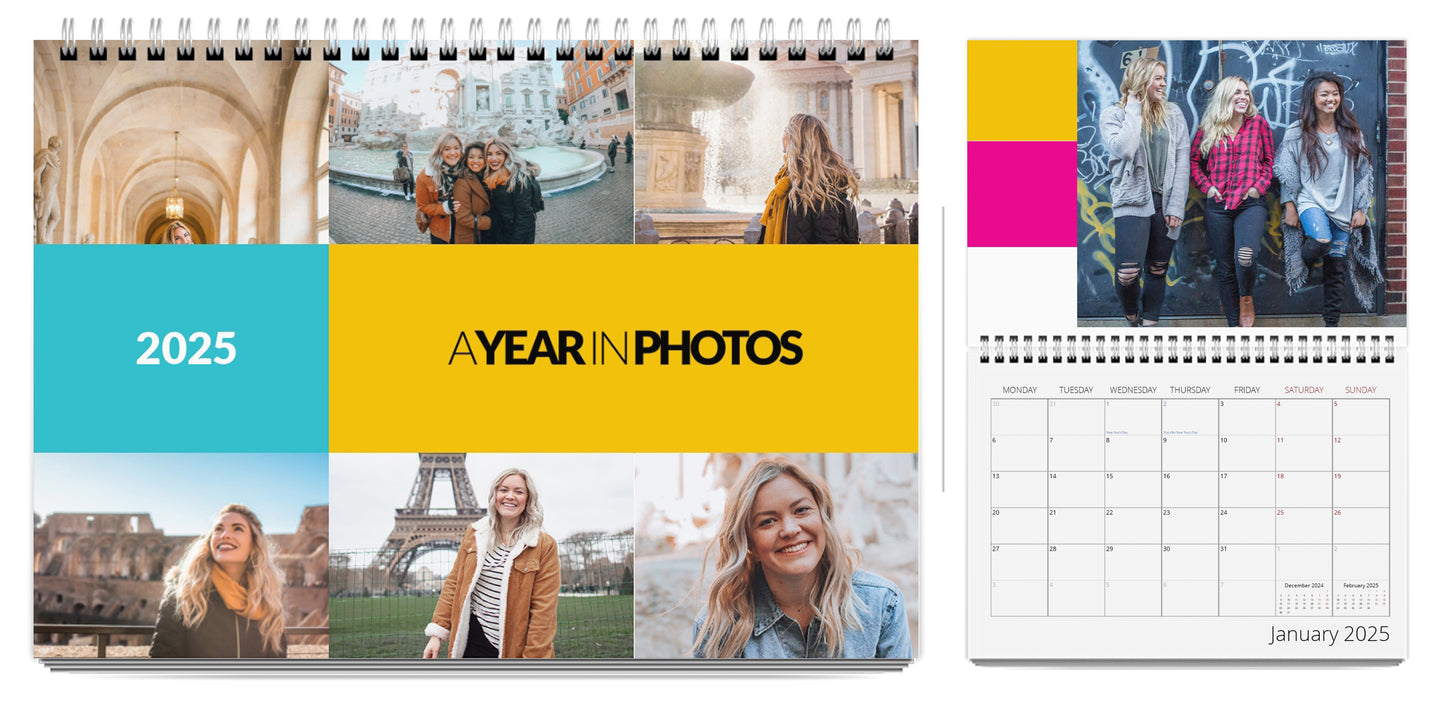 Personalised Calendar with colourful theme