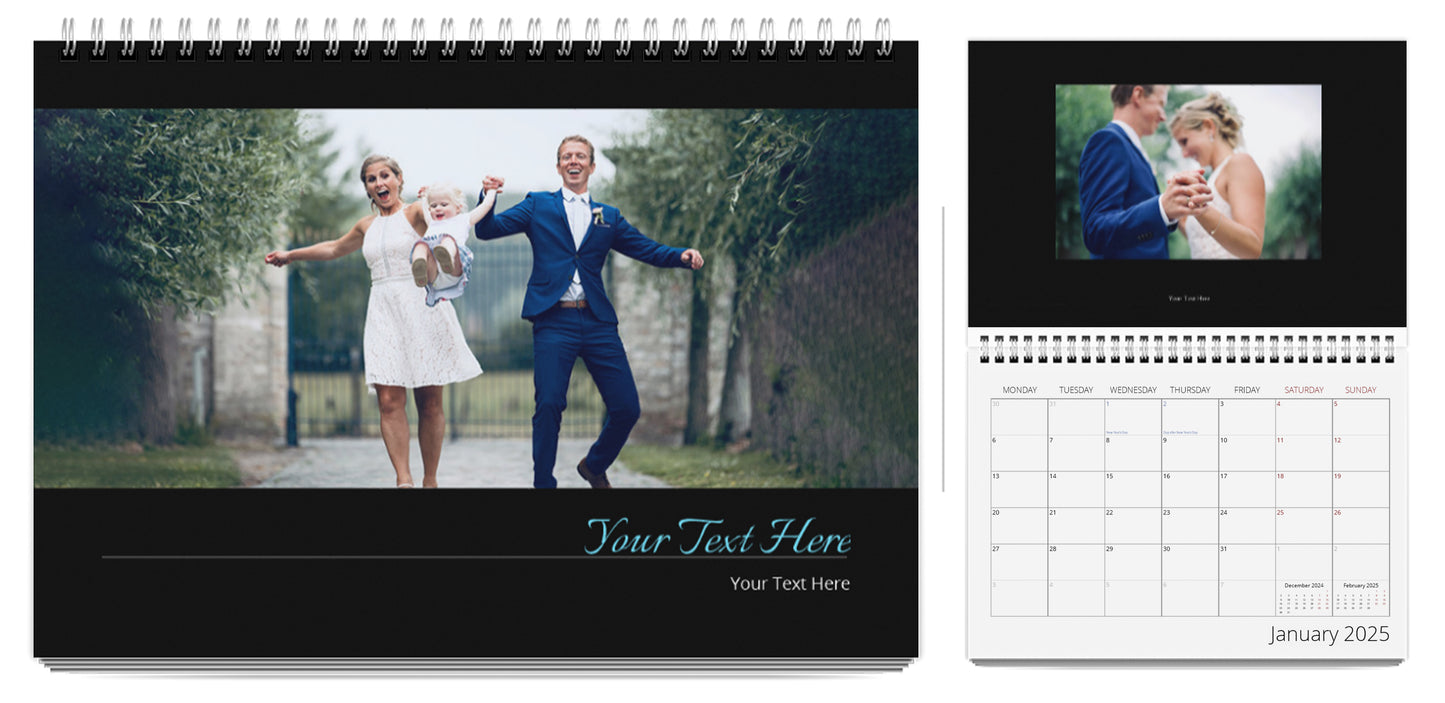 Photo Calendar with Black and White designs