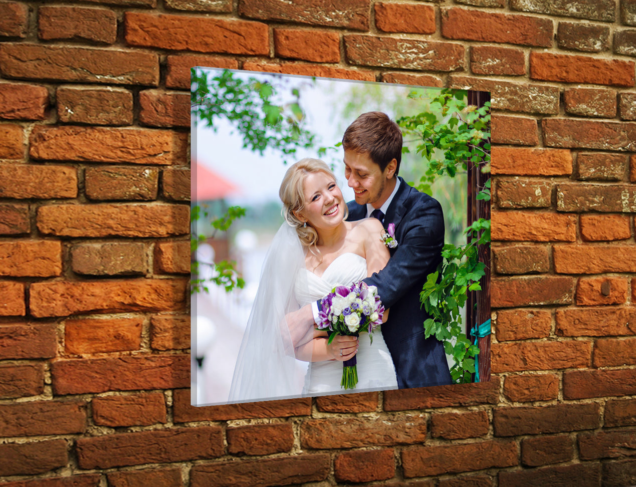 Acrylic Photo Print with wedding image