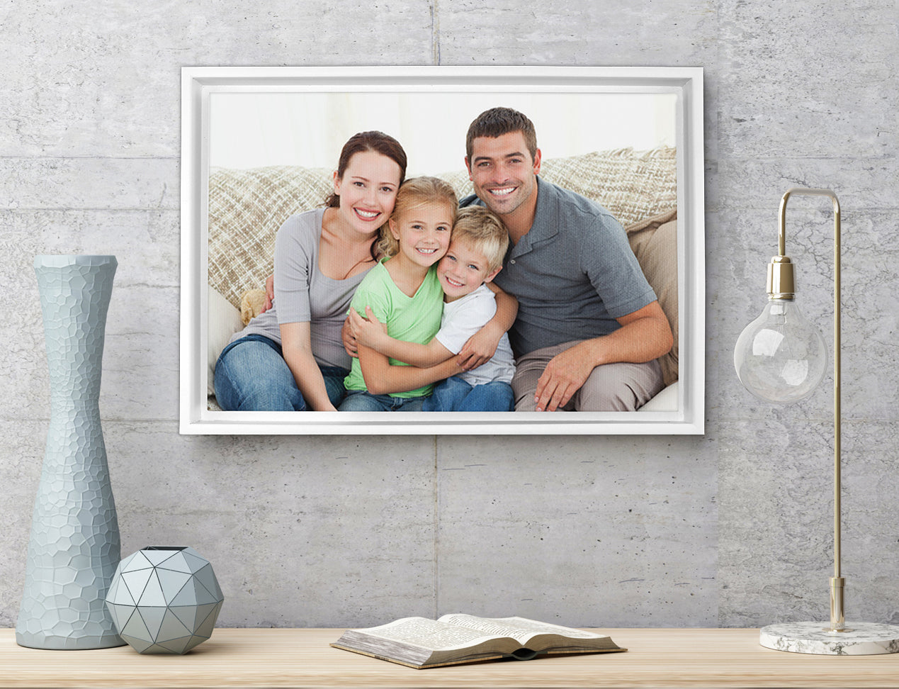 Floating Framed Canvas Prints - with White Frame
