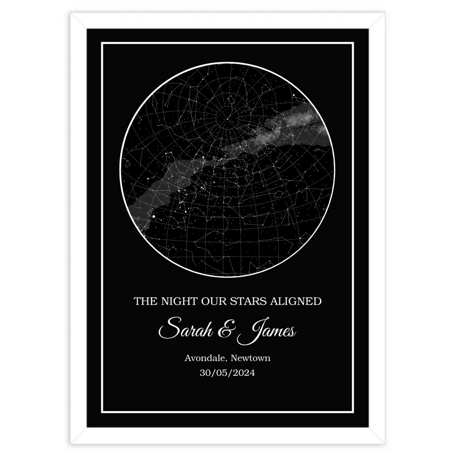 Star Map - Classic - Black