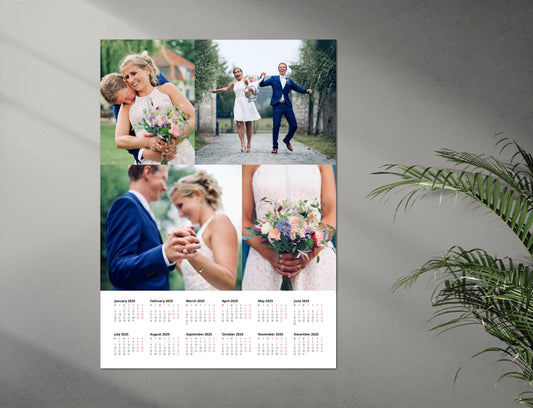 Poster Calendar with customisable image area and 2025 calendar grid