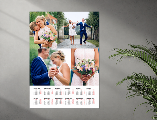 Poster Calendar with customisable image area and 2025 calendar grid