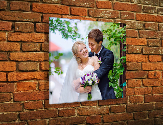 Acrylic Photo Print with wedding image