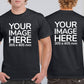Custom Black T-Shirt with Design Your Own area on front and back printing