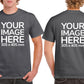 Custom Gray T-Shirt with Design Your Own area on front and back printing