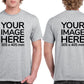 Custom Light Gray T-Shirt with Design Your Own area on front and back printing