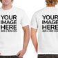Custom White T-Shirt with Design Your Own area on front and back printing
