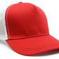 White-Red Custom Baseball Cap front view
