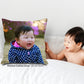 Premium Custom Cover Photo Cushion with image of kid, with real kid holding it 