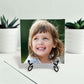 Table-top Canvas print with kids photo on metal easel. Mini Canvas Print.