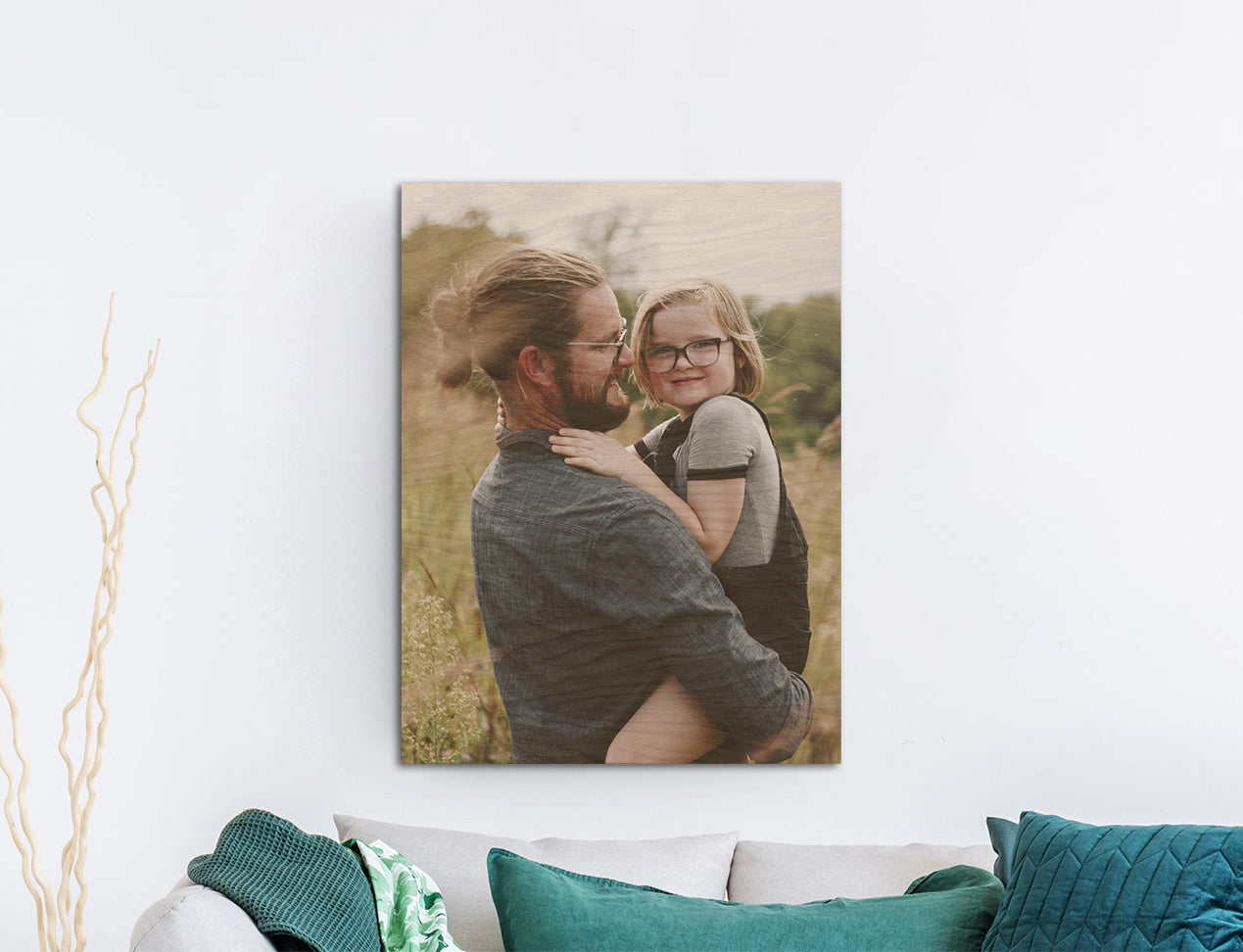 Portrait Photo printed on Wood and hanging on the wall